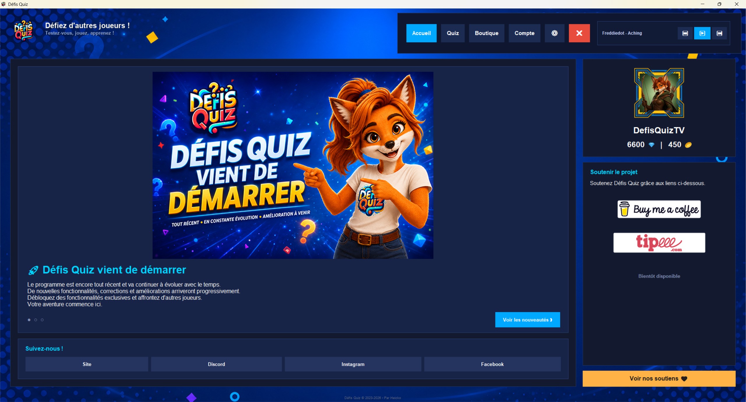 Capture du programme