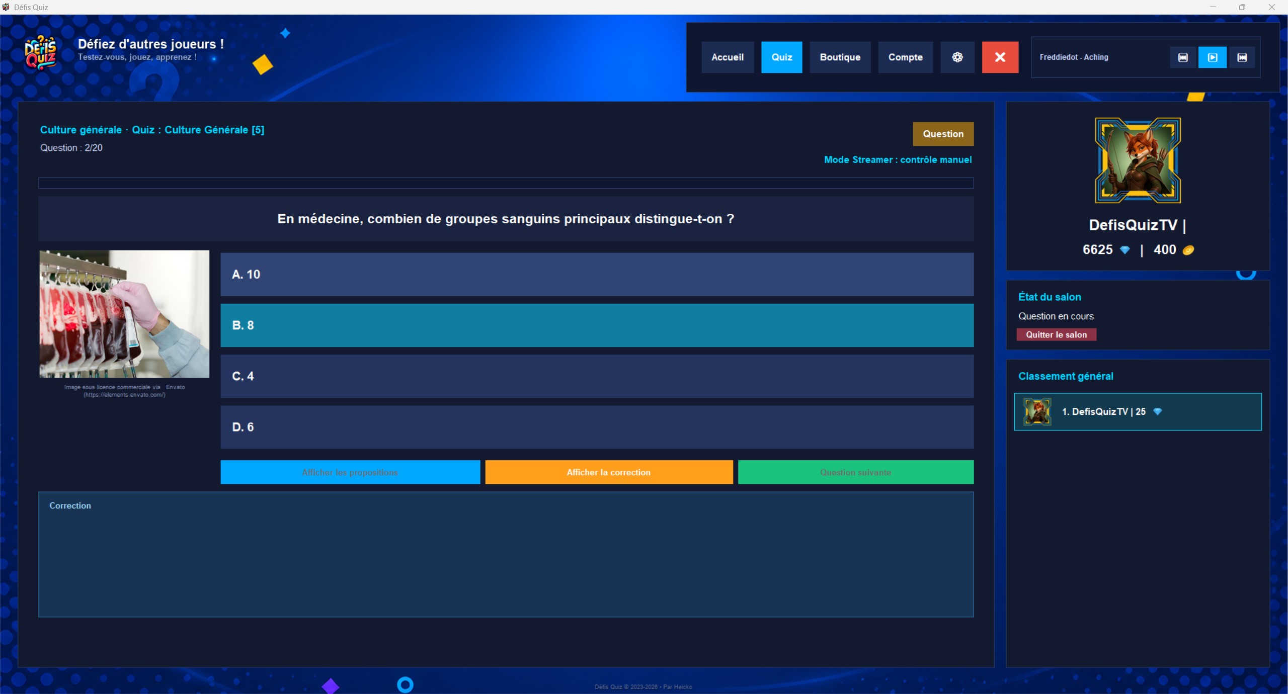Capture du programme